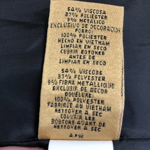 𝅺new - NIPON BOUTIQUE Metallic Silver & Black Floral Blazer - Size 12 - Picture 6 of 6